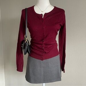 Melrose Chic Burgundy Sweater Size S